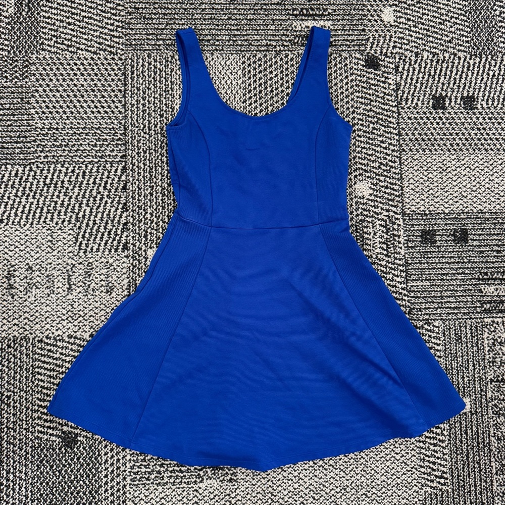 Chic Royal Blue Skater Dress